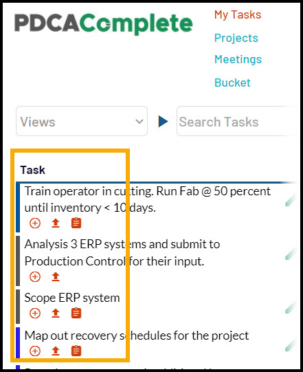 business communication in PDCA Complete using the badges system