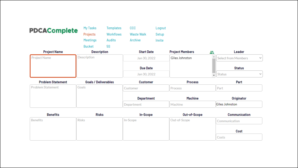 project management - project initiation document