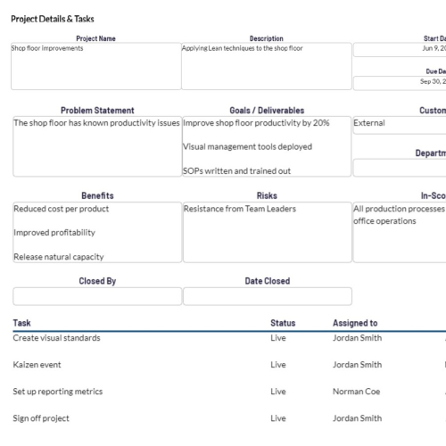 project PDF report